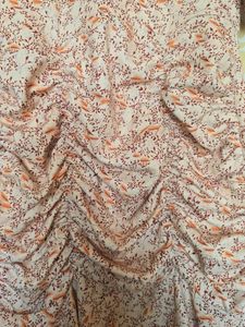 Floral Ruched Puff Sleeve Dress