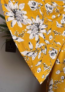 Stylish Yellow Floral Print Top
