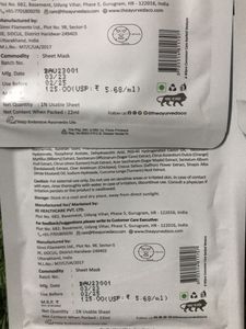 T.A.C Ubtan Serum Sheet Mask Each Price Is 69