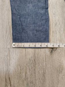 Ma6083 Blue Linen Blend Pants waist 32