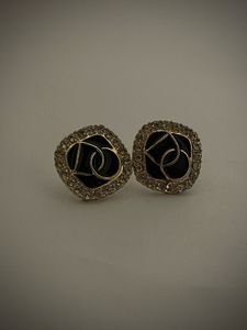 Elegant DO Black Rose Stud Earring