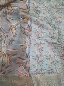 Combo Of Three Chanderi Cotton Digital Printed Sar