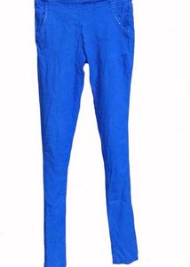 Women/Girl's Blue Jegggins with sequin design