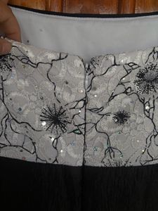 Black &amp; White Tiered Dress