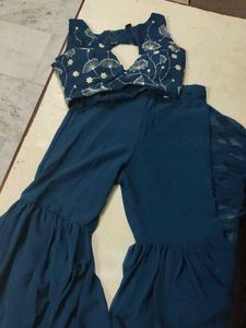 Blue Saree with Designer Blouse