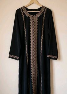 Embroidered Black Abaya