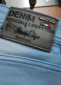 Unisex Light Blue Slim Fit Denim Jeans (Waist 30)