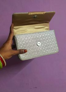 Sparkly Silver Clutch