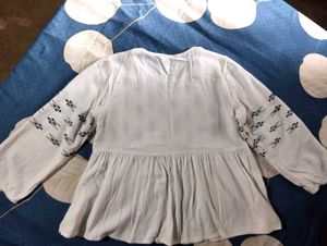 White printed kurta