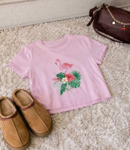 Cute Flamingo Graphic T-Shirt