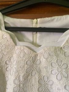 white lace mini dress