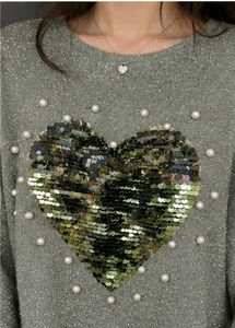 Sparkly Heart Sequin Top