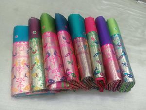 Vibrant Silk Sarees with Peacock Motif