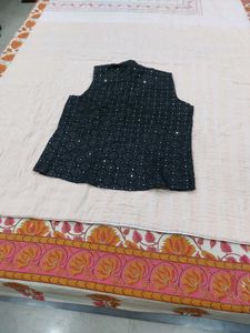 Embellished Nehru Jacket Style Top