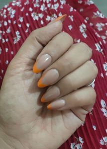 Orange French Tip Nails