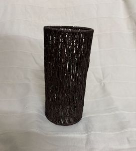 Brown Woven Vase/ Candle Holder