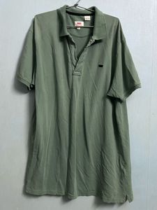 Sage Green Solid Polo T-Shirt ( First Copy )