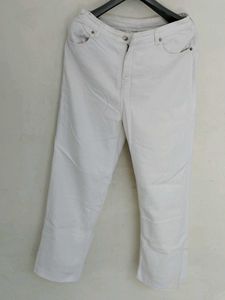Classic White Straight Leg Jeans