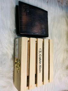 Calvin Klein Coffee Brown men's Wallet With Box