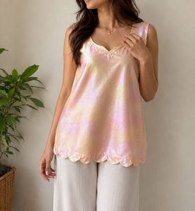 Shimmering Peach Slip Dress