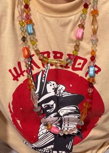 Y2k style Colorful Beaded Necklace cum bracelet