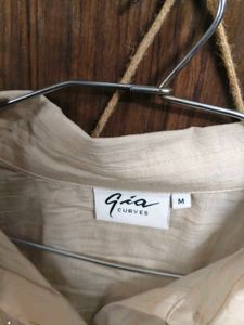 Gia Curves by Westside Beige Diamante Design Shirt