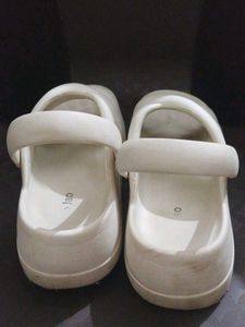 White Platform Slip-on Sandals