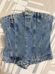 Denim Corset Top