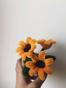 Cute Pipe Cleaner Sunflower Pot