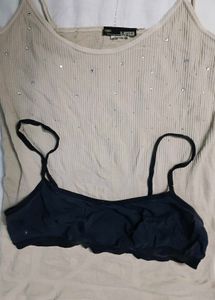 LURE Ribbed Cami & Bra Set