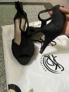 Sparkling Gold Glitter Heels