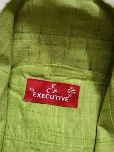 New XL Men's Pure Cotton Green Shirt