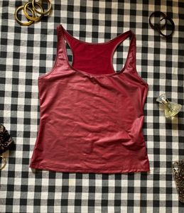 Chic Burgundy Spaghetti Strap Tank Top