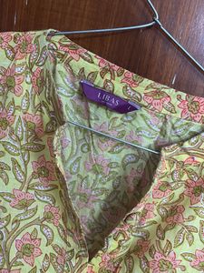 Light Yellow Floral Print Kurta