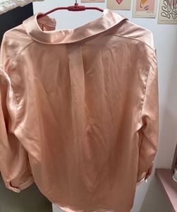 Satin Button-Up Shirt