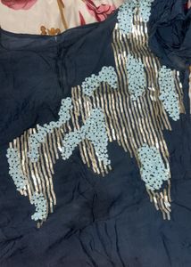 Embellished Dark Blue Kurta