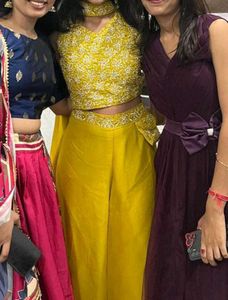 Stunning Yellow Embroidered Lehenga Choli Set