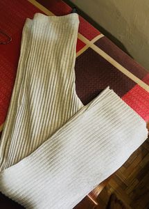 Comfortable Ribbed Wide-Leg Pants