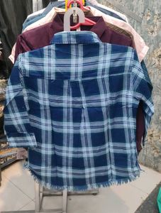 Blue Plaid Casual Shirt