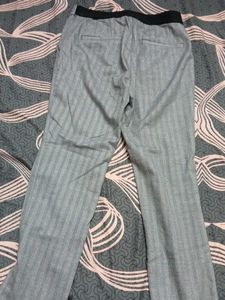 Classic Grey Striped Trousers