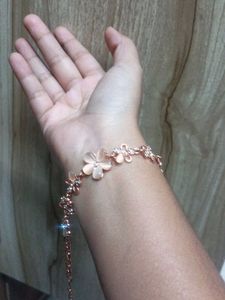Rose Gold Floral Bracelet