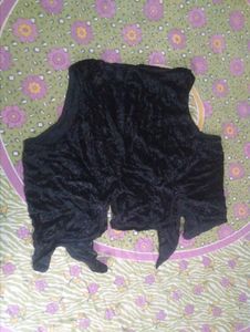 Black Velvet Corset Vest