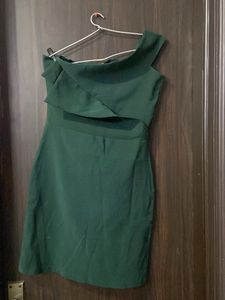 One Shoulder Dress With Chest Detailing