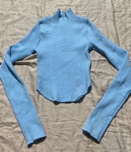 Cute Blue Long Sleeve Top