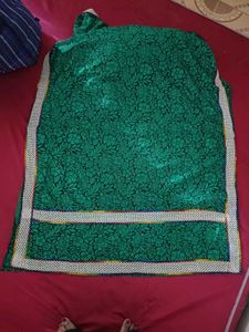 Elegant Green Floral Saree