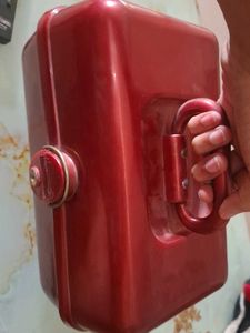Vintage Red Makeup Organizer Box