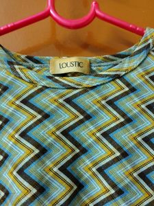 Retro Zigzag Print T-Shirt