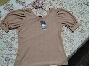 Sparkly Puff Sleeve Top
