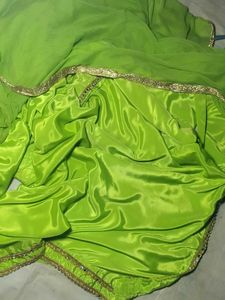 Vibrant Green Kurta with Embellished Sleeves