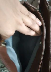 Classic Brown Faux Leather Shoulder Bag
